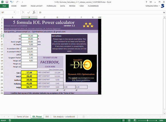 5 formula IOL Power calculator Crack + Keygen Updated