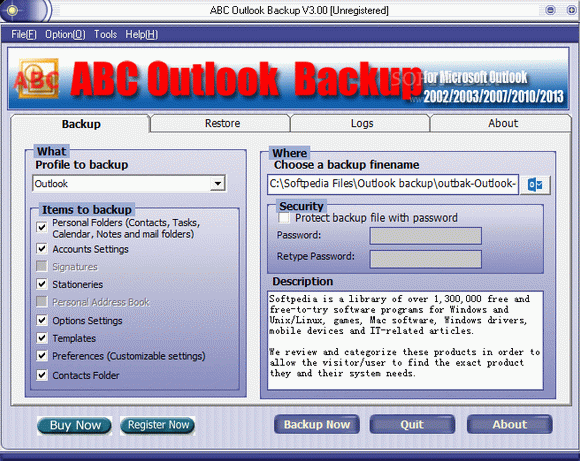 ABC Outlook Backup Crack & License Key