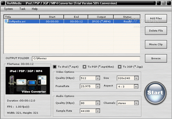 AoA iPod / PSP / 3GP / MP4 Converter Crack With Activation Code