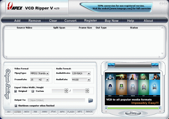 Apex VCD Ripper Crack With License Key