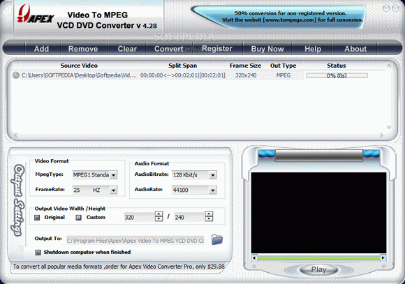 Apex Video To MPEG VCD DVD Converter Crack With License Key Latest