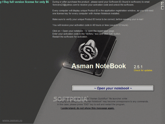 ASMAN NoteBook Crack & Keygen