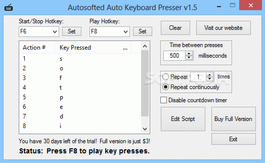 Autosofted Auto Keyboard Presser Crack With Activation Code 2024
