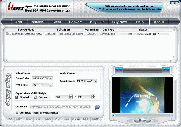 AVI MPEG MOV RM WMV iPod Video Converter Crack & Serial Key