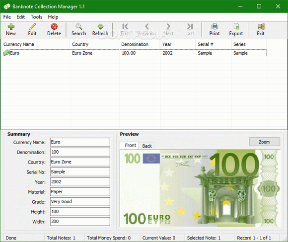 Banknote Collection Manager Crack With Activation Code Latest