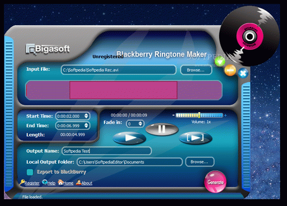 Bigasoft BlackBerry Ringtone Maker Crack Full Version