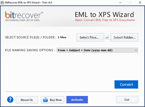 BitRecover EML to XPS Wizard Crack + Activator Download