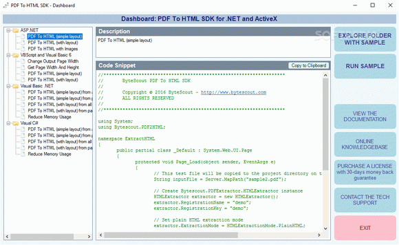 Bytescout PDF To HTML SDK Crack With Activation Code Latest 2024
