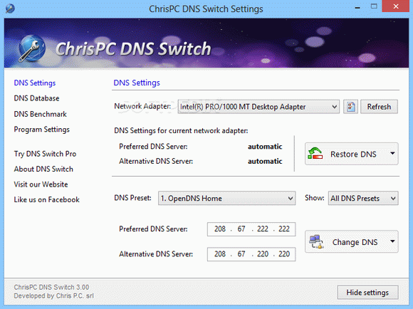 ChrisPC DNS Switch Crack Plus Serial Number