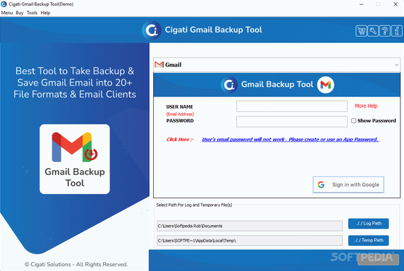 Cigati Gmail Backup Tool Crack + Activation Code Download 2024