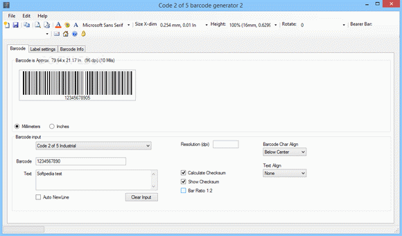 Code 2 of 5 barcode generator Crack Plus License Key