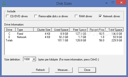 Disk Sizes Crack & License Key