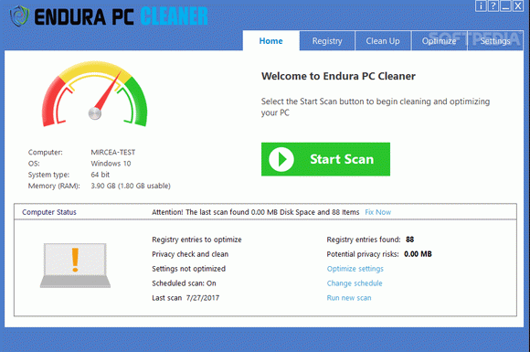 Endura PC Cleaner Crack With Serial Key Latest