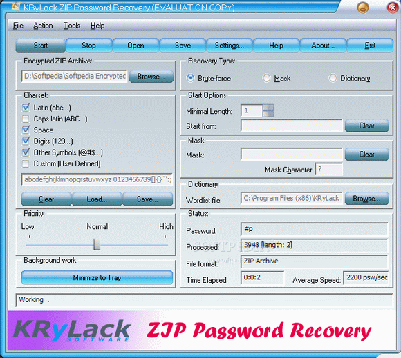 KRyLack ZIP Password Recovery Crack + Serial Key Download 2024