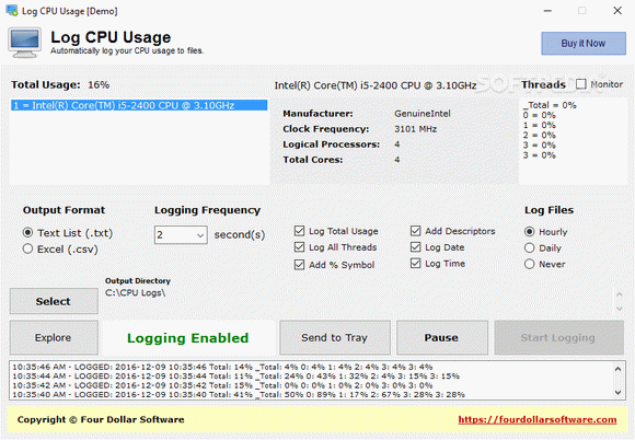 Log CPU Usage Crack With Serial Number 2024