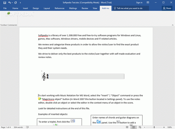 MagicScore Notation for MS Word Crack + License Key