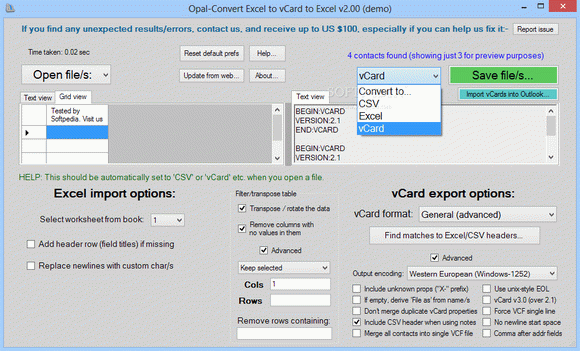 Opal-Convert Excel to vCard to Excel Crack With License Key Latest 2024