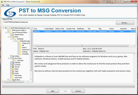 PDS PST to MSG Conversion Crack + License Key Updated