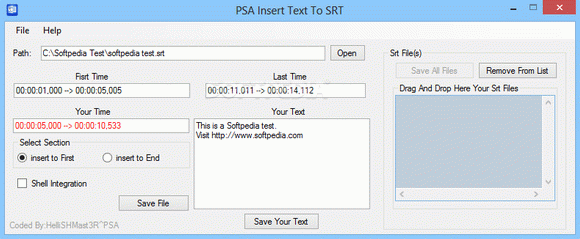 PSA Insert Text to SRT Crack & Serial Key