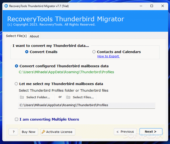 RecoveryTools Thunderbird Migrator Crack + Activator (Updated)