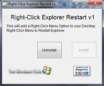 Right-Click Restart Explorer Crack + Serial Key