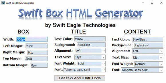 Swift Box HTML Generator Crack & Keygen