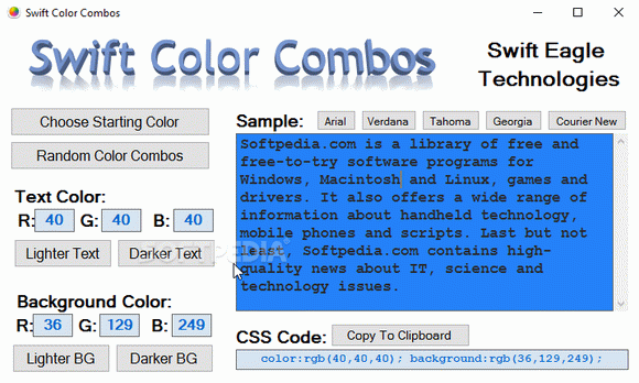 Swift Color Combos Crack + Serial Key (Updated)