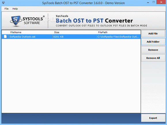 SysTools Batch OST to PST Converter Crack With Activation Code