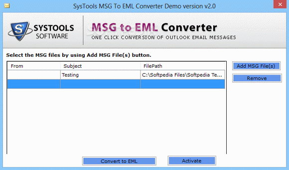 SysTools MSG to EML Converter Crack & Serial Number