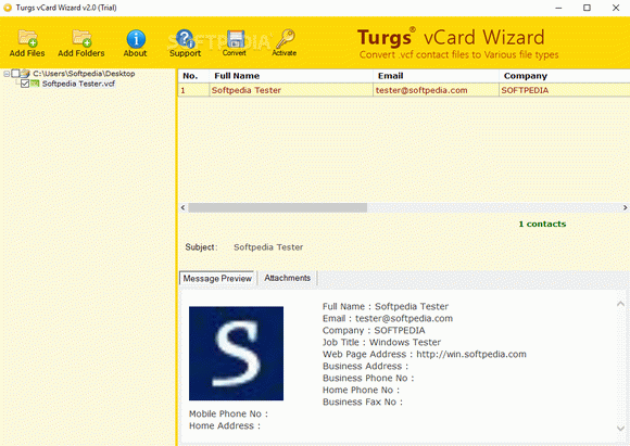 Turgs vCard Wizard Crack & Activator