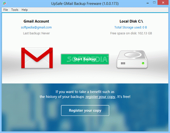 UpSafe Gmail Backup Freeware Activator Full Version