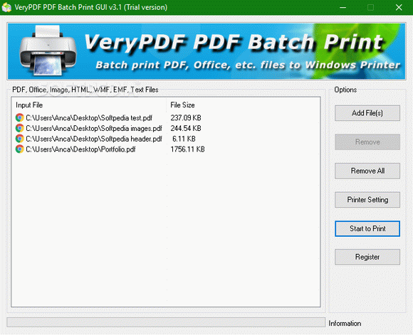 VeryPDF PDF Batch Print GUI Crack Plus Keygen