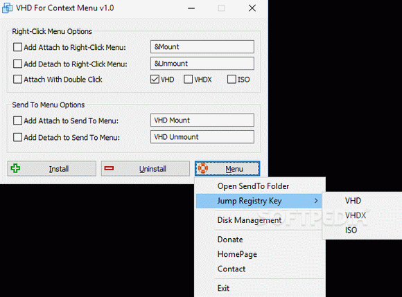 VHD For Context Menu Crack With Activation Code