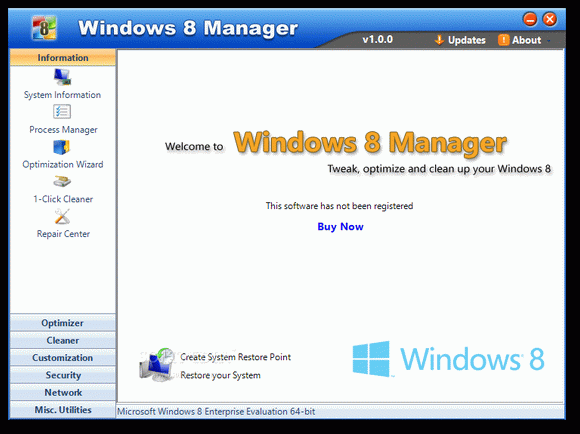 Windows 8 Manager Crack & Keygen
