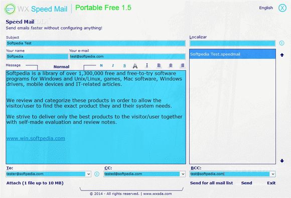 WX Speed Mail Portable Free Serial Number Full Version