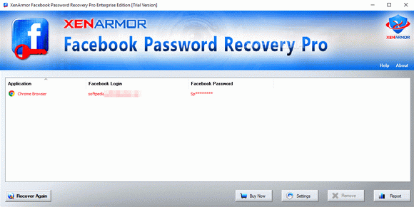 XenArmor Facebook Password Recovery Pro Crack Plus Serial Key