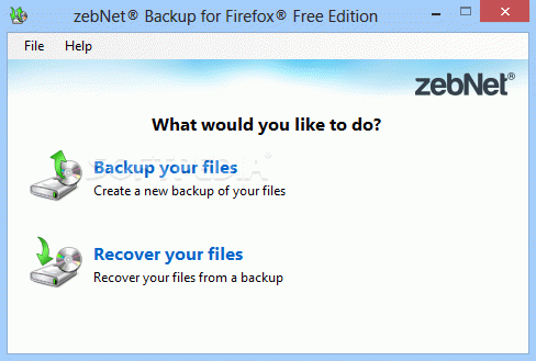 zebNet Backup for Firefox Free Edition Crack Plus Activator