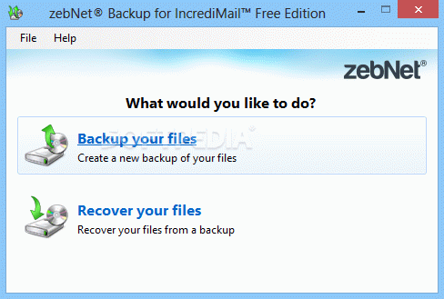 zebNet Backup for IncrediMail Free Edition Crack With Serial Number Latest